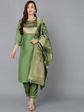 Women Poly Silk Printed Kurta Trouser-PKSKD1109B